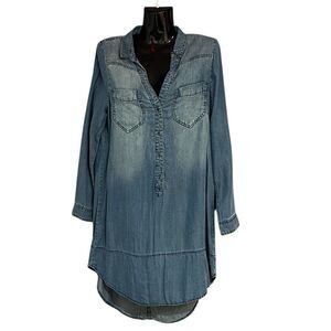 Walter Baker Lyocell‎ Denim Look Button Up Long Sleeve Deadstock Tunic